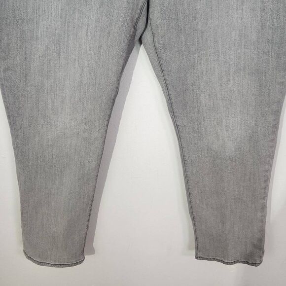 Loft Gray Jeans Size 12 Loft The Girlfriend Gray Distressed Jeans - Picture 3 of 8